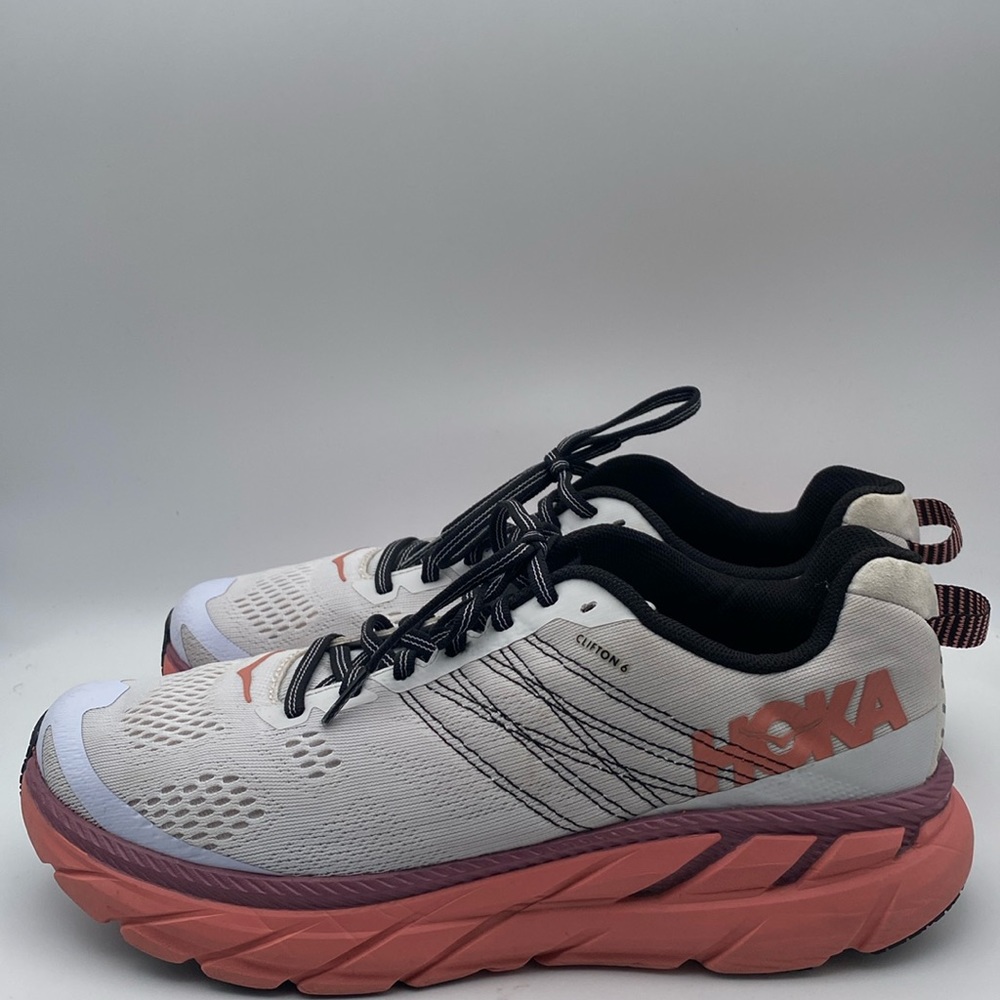 Hoka One One Clifton 6 Womens Sneaker / 1102873-NCLN Nimbus Cloud/Lantan/ Sz 9.5